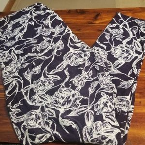 LuLaRoe Leggings, blue with flowers